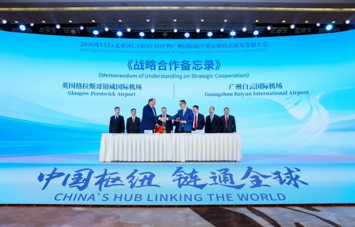 Glasgow Prestwick Airport Signs Guangzhou Partnership to Expand China Trade Links
